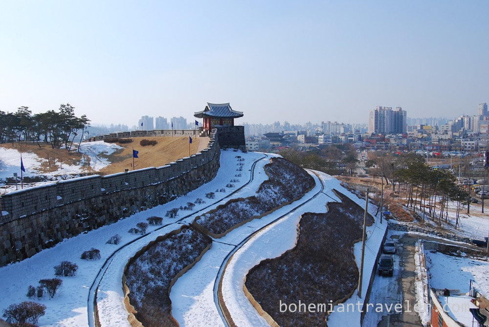 The walls of Suwon Hwaseong Fortress
