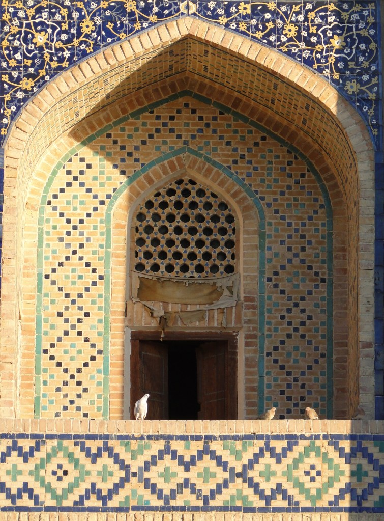 Most of the historic buildings of Bukhara feature the blue tile work so common in Timurid architecture throughout Central Asia.