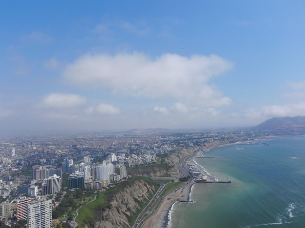 Paragliding above Lima.