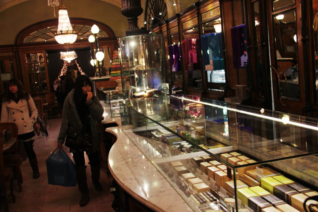 Cafe Gerbeaud, a world-class bakery adorned in chandeliers and glass cabinets, charges up to $12 per slice of cake.