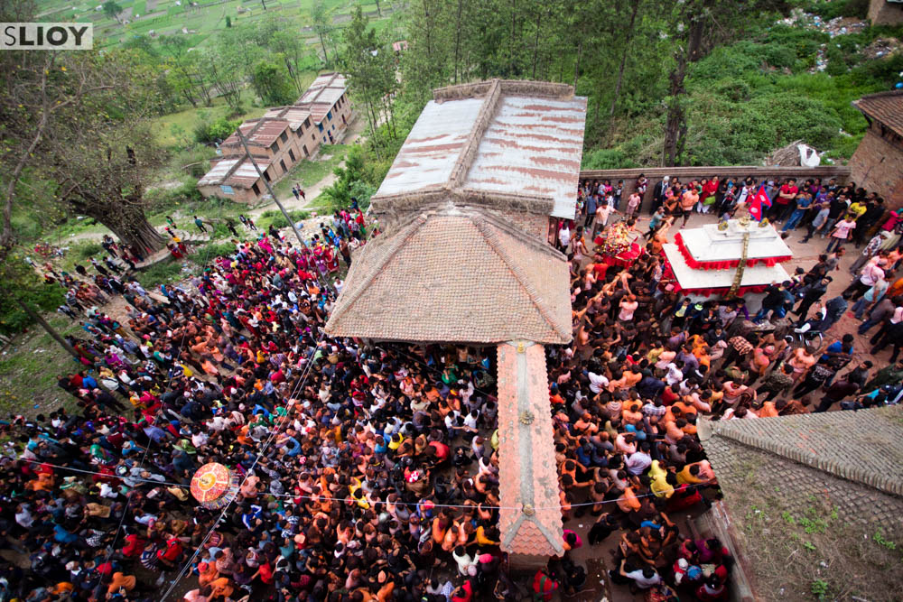 Pancho Ganesh temple in Bode, where the Bisket Jatra tongue piercing ceremony takes place.