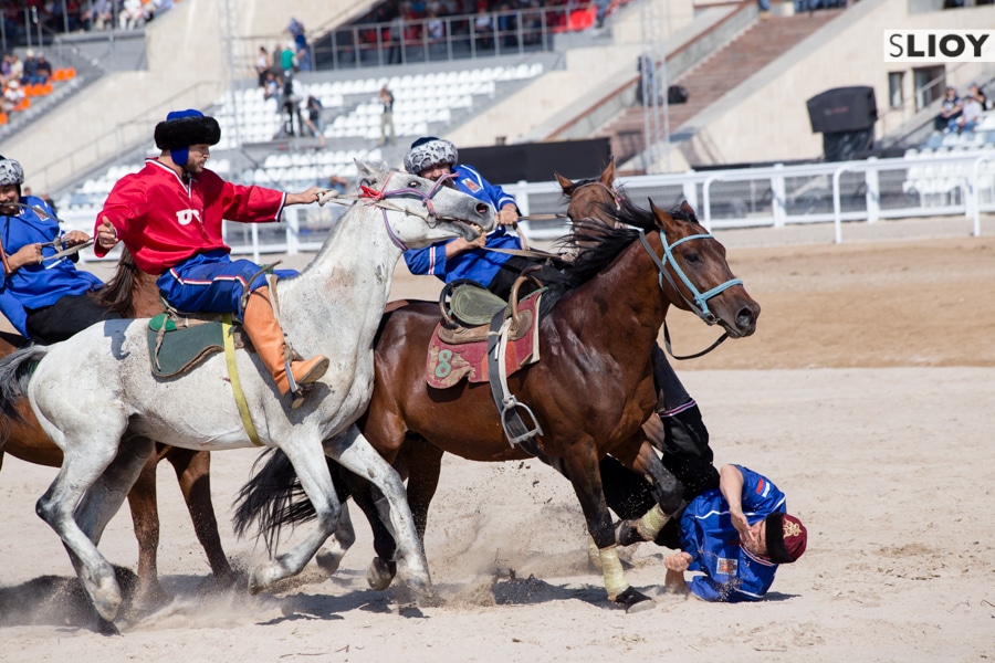 US versus Russia Kok Boru at the World Nomad Games in Kyrgyzstan