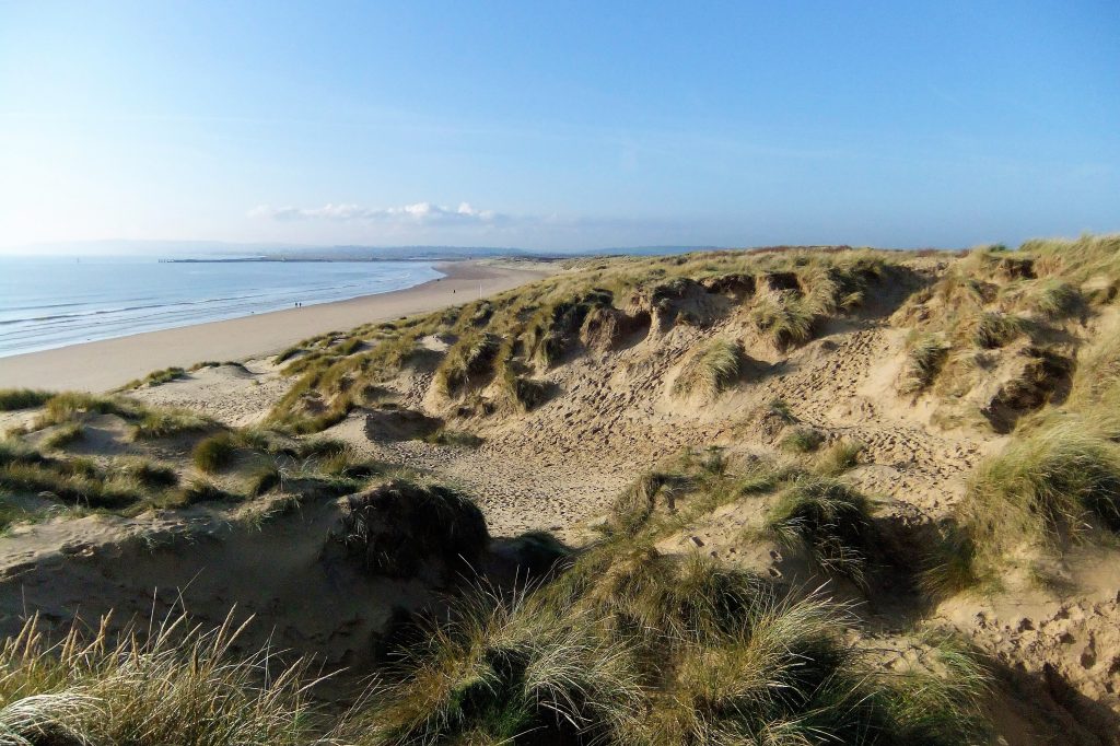 sand dunes Camber Sands beach England