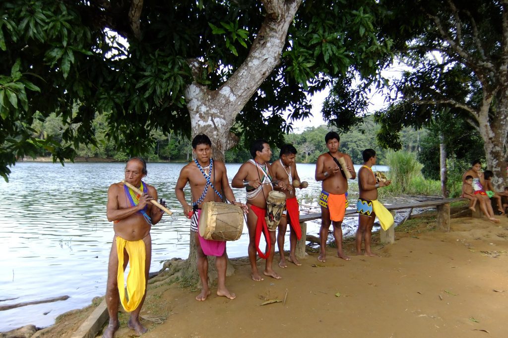 Cruise the Panama Canal Embera natives play music